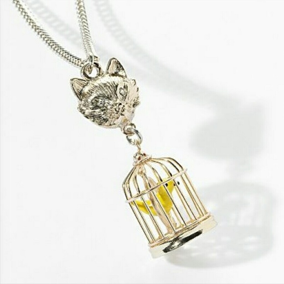 Vera Wang Cat and bird necklace