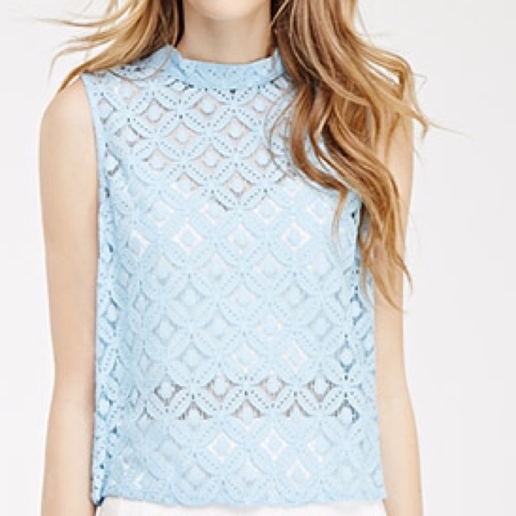 Blue Lace Top