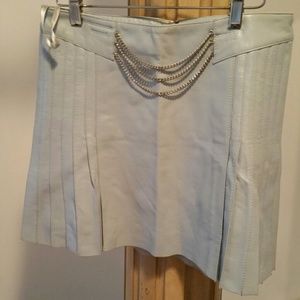 Leather mini skirt