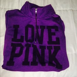 Love Pink high collar sweat shirt💜