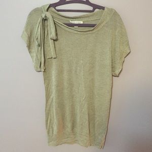 Shimmery Gold Top with Bow