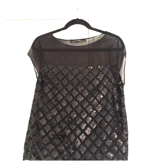 Allsaints See-Through Sequin Shirt