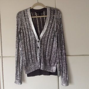 BCBG metallic cardigan