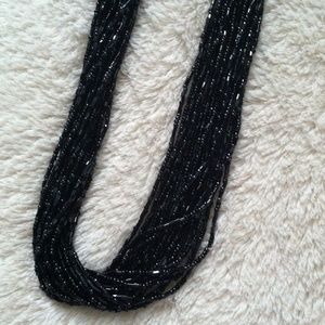 Lia Sophia black beaded necklace