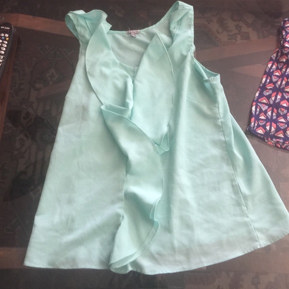 Aqua blue Charlotte Russe dressy tank top!