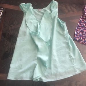 Aqua blue Charlotte Russe dressy tank top!