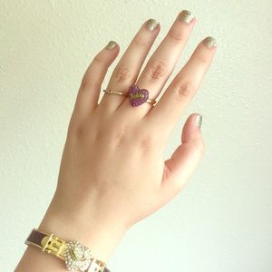 Juicy Couture heart pave ring