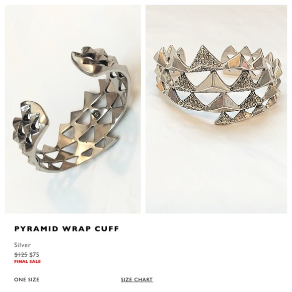 House of Harlow Silver Pyramid Openwork Bracelet - Picture 2 of 4