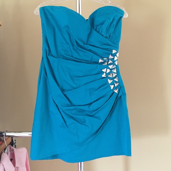 Teal Lipsy cocktail dress