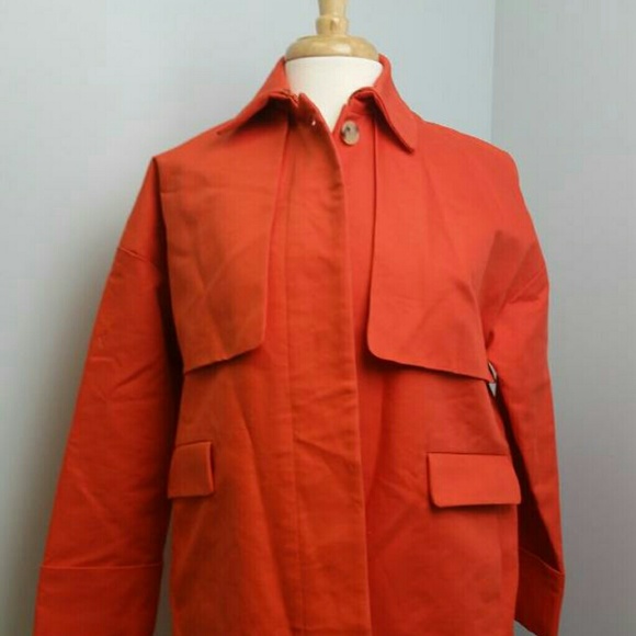 Sold J Crew Cotton Twill Swing Trench Size 2 BNWOT - Picture 2 of 4