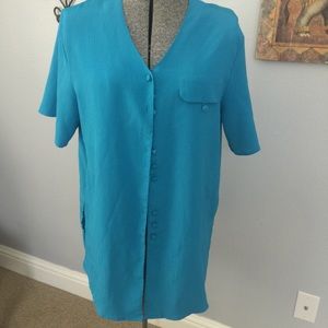 Button up V neck