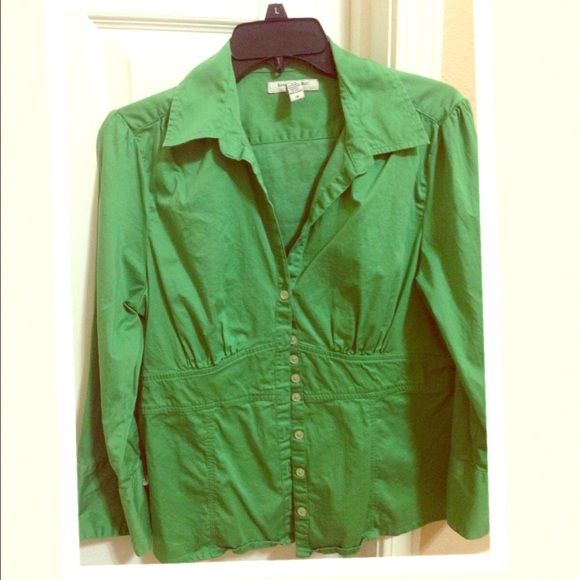 3/4 sleeves Green Banana Republic button up shirt