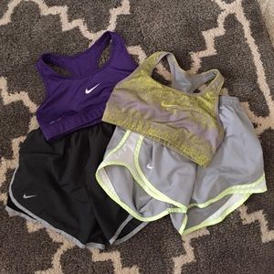 Nike shorts and sports bras bundle!