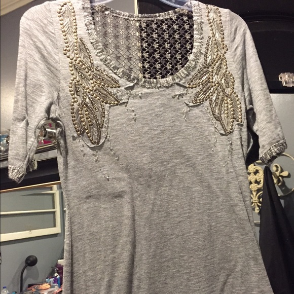 Grey miss me top