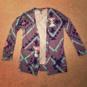 Nollie Gray Aztec Cardigan