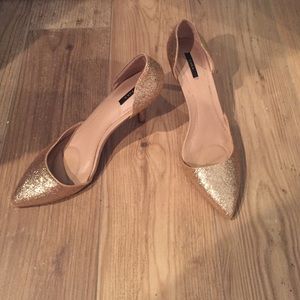 Zara glitter heels