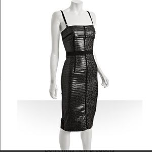 D&G
Gray Metallic Animal Print Stretch Silk Dress