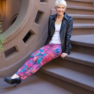 Alice + Olivia Multi-Colored Bright Jeans