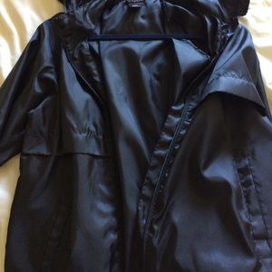 Black windbreaker