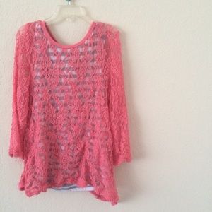 Floral top w/ gray tank top