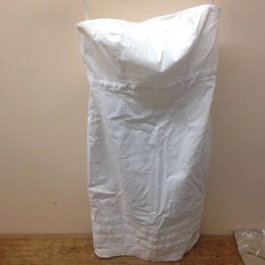 Express white strapless dress