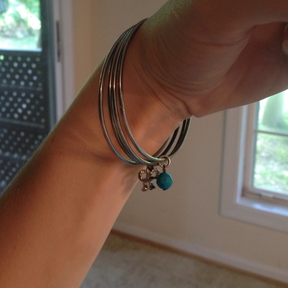 American Eagle Bracelets: Bow & Turquoise  Charms