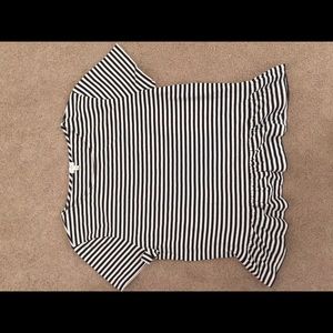 Medium JCrew Stripped Peplum Top