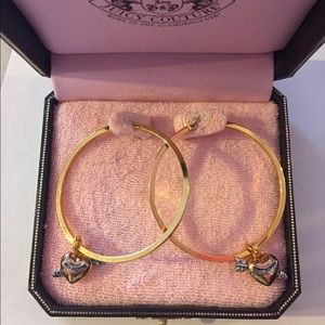 Original Juicy Couture gold heart earrings!
