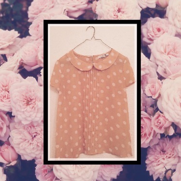 peach&creme sheer XXI top. Size.M worn 3 times.