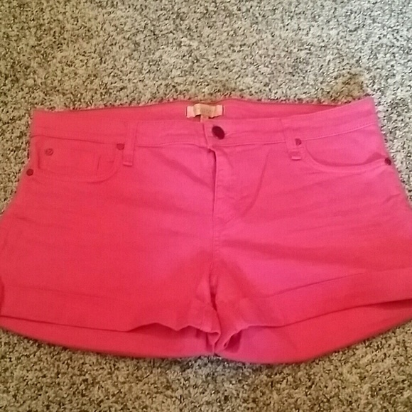 Fuchsia Stretch Denim Shorts. Sanctuary Brand