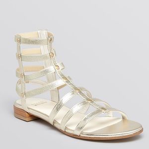 Stuart Weitzman Gold Gladiator sandals