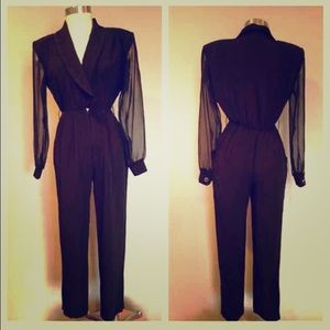 Black Vintage One Piece Jumpsuit