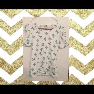 White&teal bow top XXI