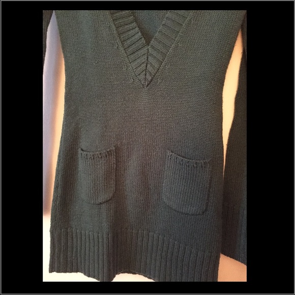 Long knit stretchy gray sweater