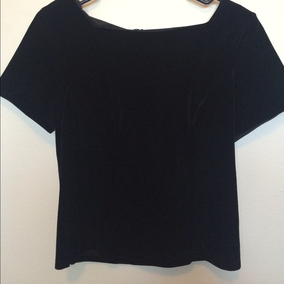 Vintage Black Velvet Top