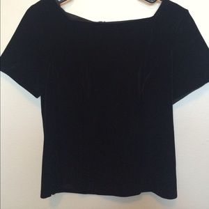Vintage Black Velvet Top