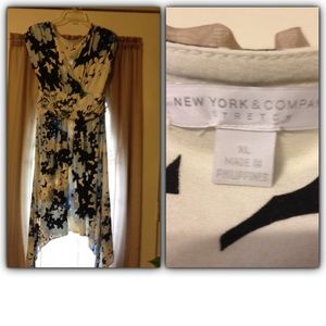 Navy Blue Multi-Color Dress