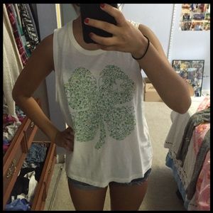 white and green tank