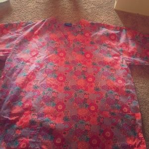 Floral Scrub Top