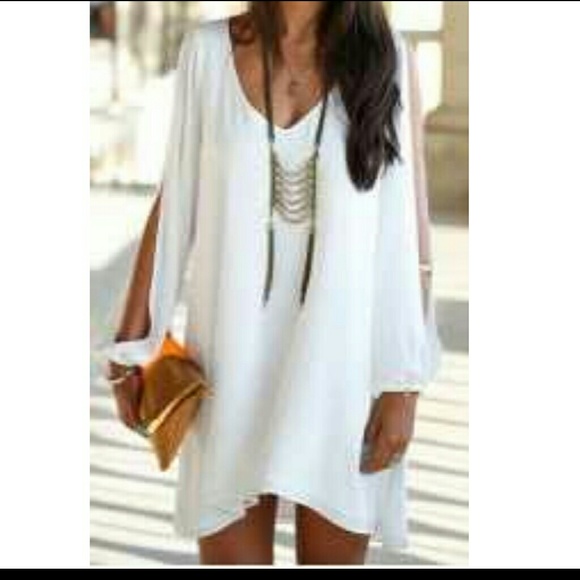 💕💕💕White Chiffon Dress💕💕💕