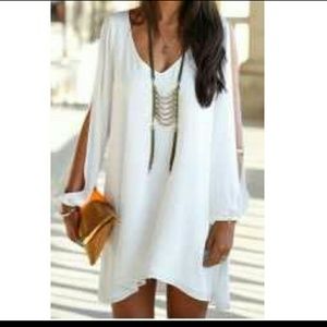 💕💕💕White Chiffon Dress💕💕💕