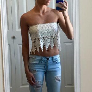 🌾 Cream crochet crop top 🌾