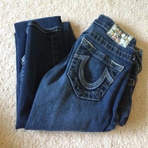 True religion brand jeans dark wash denim