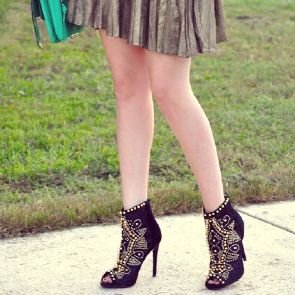 Baroque Inspired Ankle Booties - Picture 2 of 2