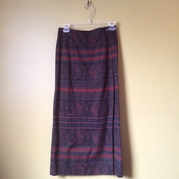 ❌SOLD❌ Vintage Paisley Wrap Skirt - Picture 1 of 1