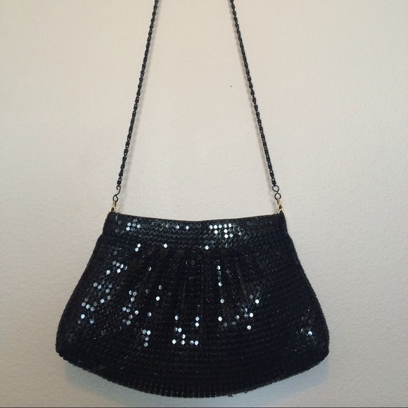 Black Sequin Handbag w Strap