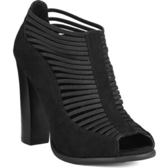 ❌SOLD❌ MIA Sherri Black Open Toe Heels Block