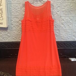 Orange chiffon dress