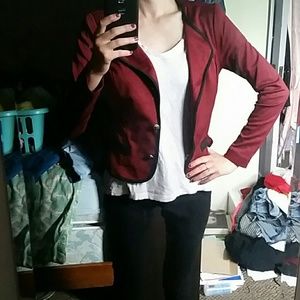 Oxblood blazer