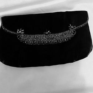 Magid,hand beaded Bags - Vintage ,black velvet clutch Magid,hand beaded Bags - Vintage ,black velvet clutch